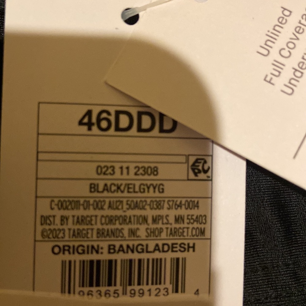 Women's Lace Unlined Bra - Auden™
Black 40DDD - Picture 9 of 11